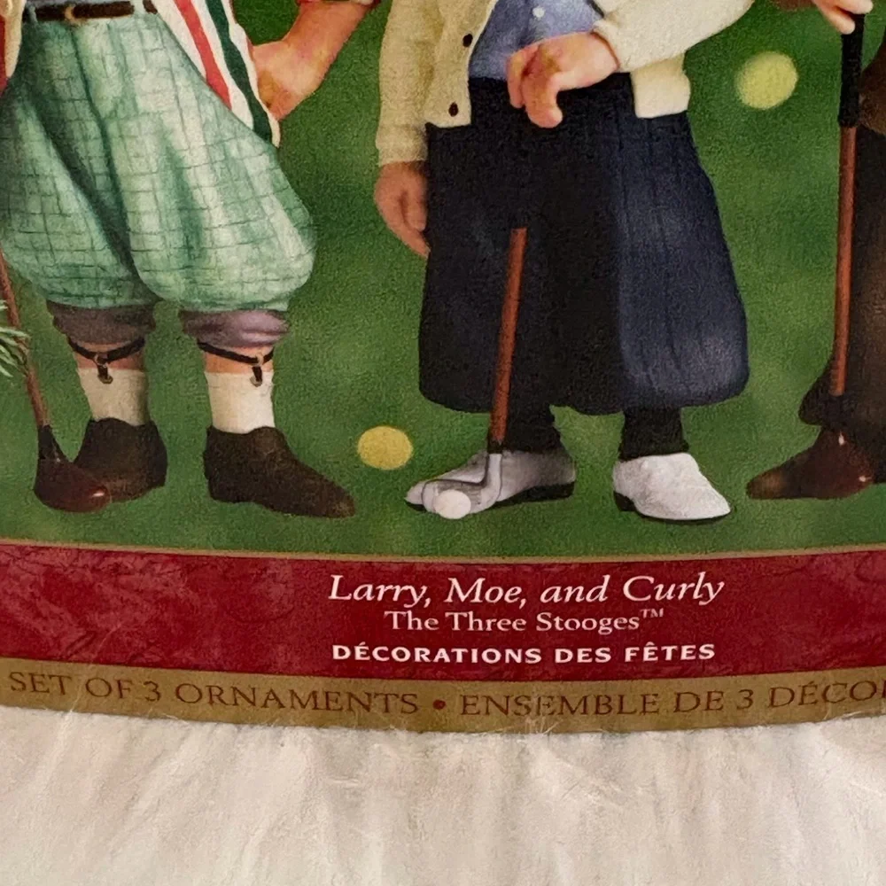 HALLMARK KEEPSAKE the Label Three Stooges Ornament Set “Larry,Moe and Curly” - Picture 4 of 9